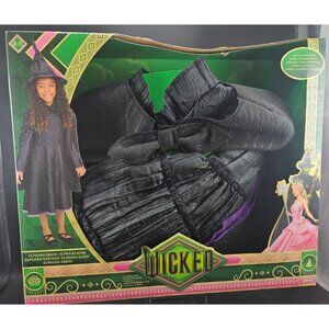 Wicked Elphaba Costume For Girls Includes Dress Cape & Hat Sizes 4-6X